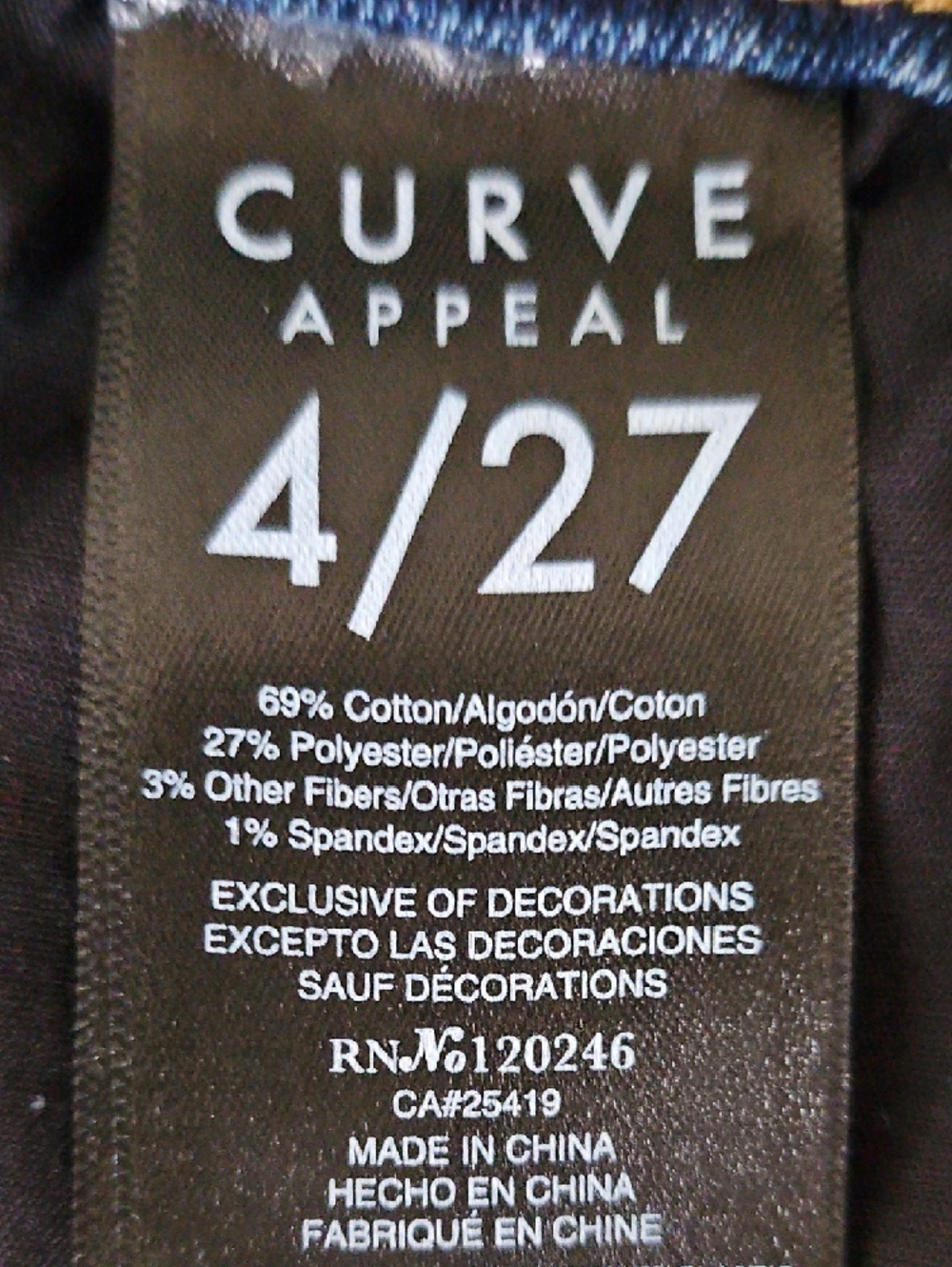 Curve Appeal - Mid-rise Relaxed Fit Jeans- Size 4/27 - Picture 10 of 11